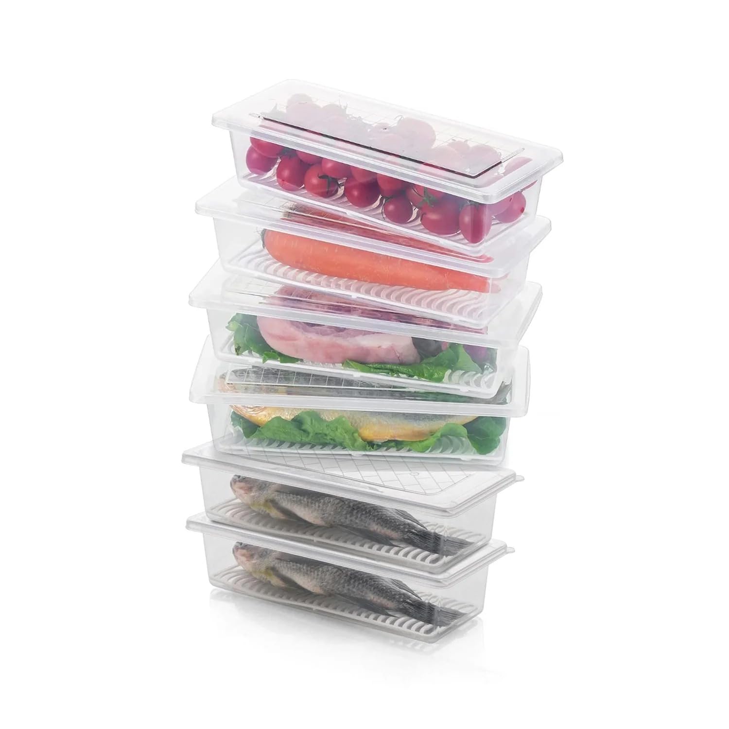 Vegetables Fruits Freezer Storage Container (Pack Of 6pc 1500ml)