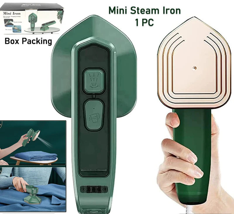 Mini Steam Iron Handheld Garment Steamer For Clothes - Portable Travel Household Ironing Machine Fast Heat Up Powerful Steam Compact Design For Travel And Home Quilting Sewing Iron Useful Gifts For Family Members Friends Birthday (1 Pc)
