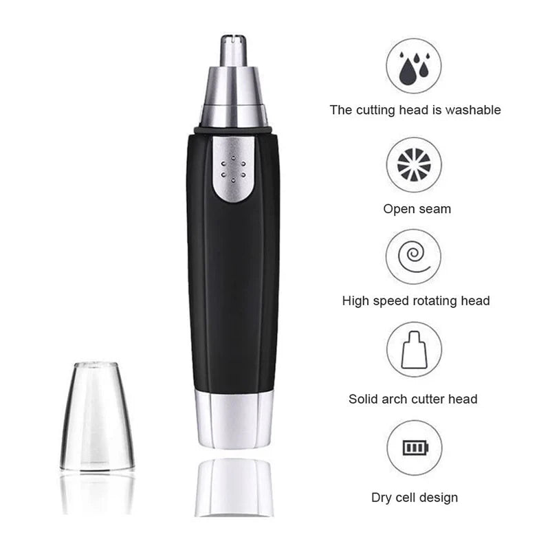 Sharp New Ear And Nose Hair Trimmer Professional Heavy Duty Steel Nose Clipper Battery-operated.