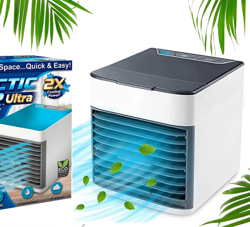 Mini Portable Air Cooler Personal Space Cooler Easy To Fill Water And Mood Led Light And Portable Air Conditioner Device Cool Any Space Like Home Office